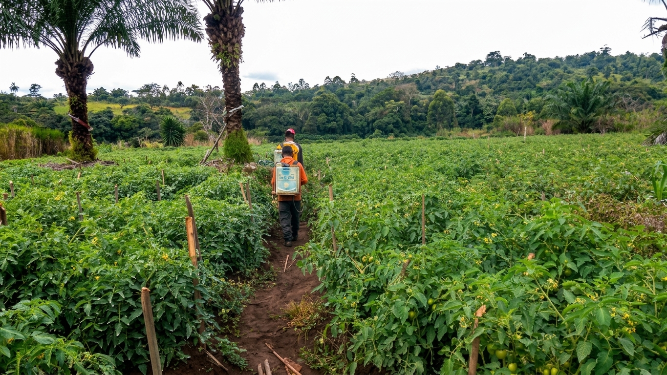 Lush green crops at Passion Gardens